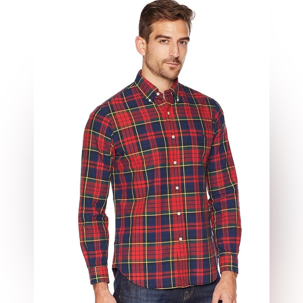 Ralph Lauren men’s size XXL classic fit long sleeve flannel shirt, pony logo
